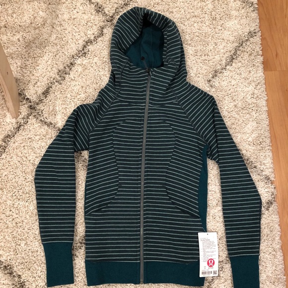 lululemon athletica Tops - Lululemon Scuba Hoodie Sweatshirt Full ZIP Green